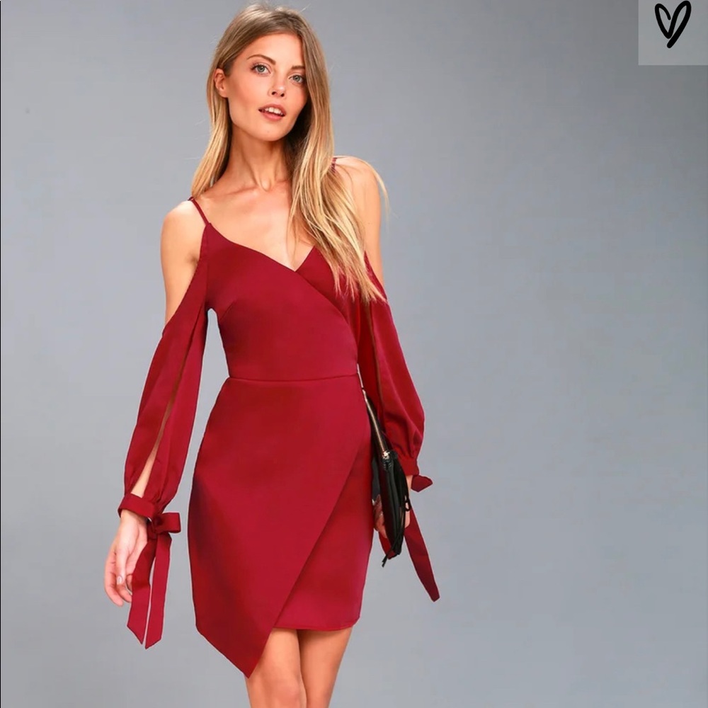 Lulu’s Ameila Red Off-the-Shoulder Dress